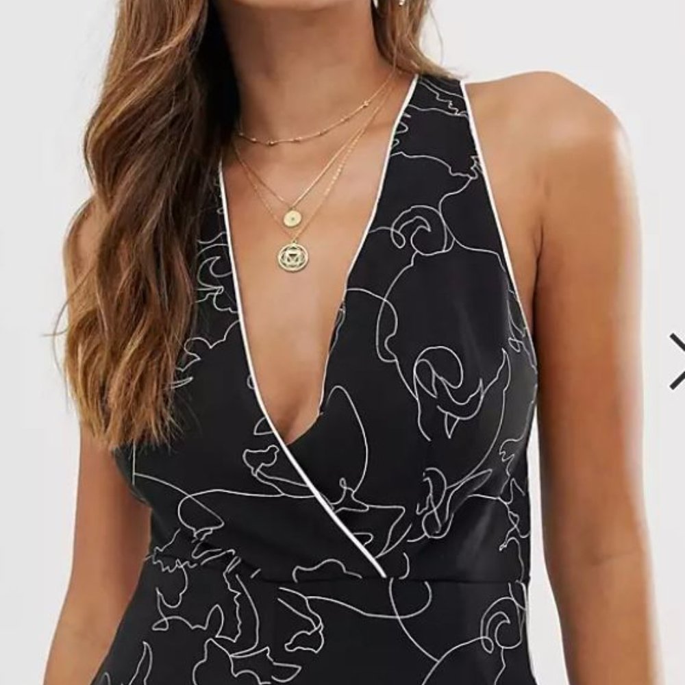 Parallel Lines Jumpsuit In Abstract Print - image 3